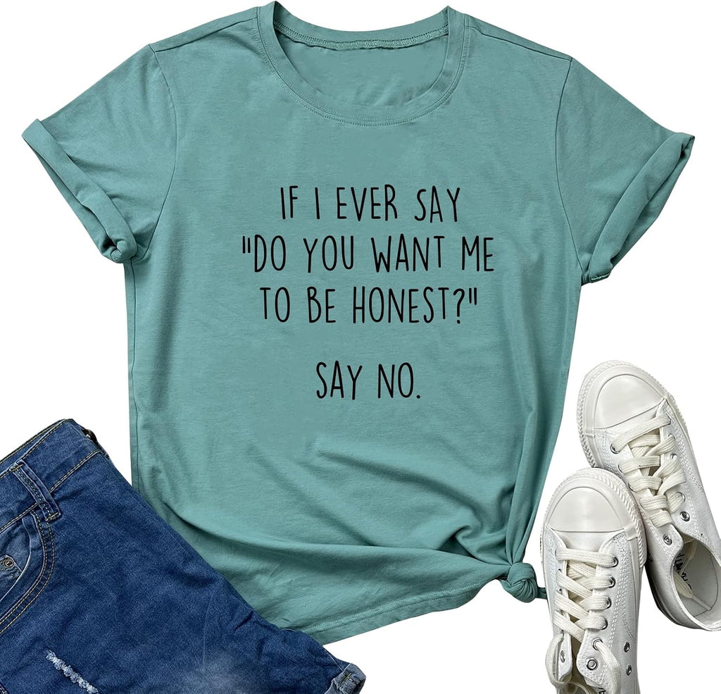 BLACKOO Women Funny Graphic T-Shirts Cute Tees