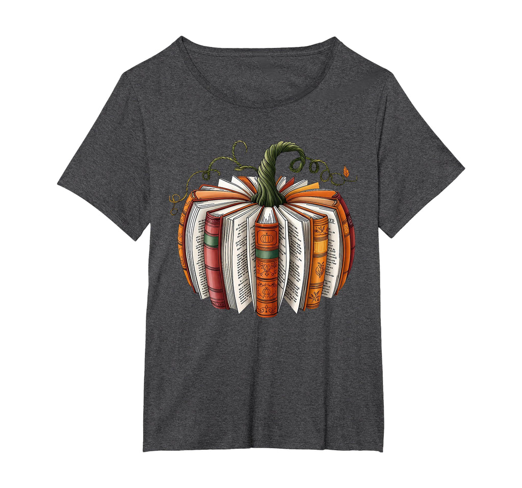 Retro Funny Fall Book Pumpkin Witch Bookworms Librarians T-Shirt