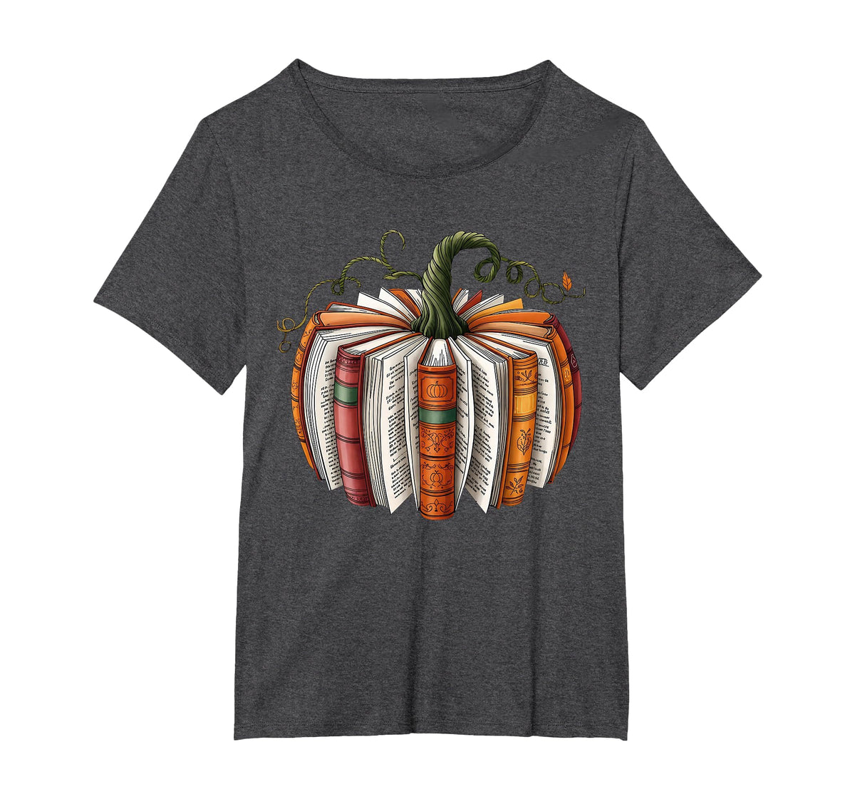 Retro Funny Fall Book Pumpkin Witch Bookworms Librarians T-Shirt