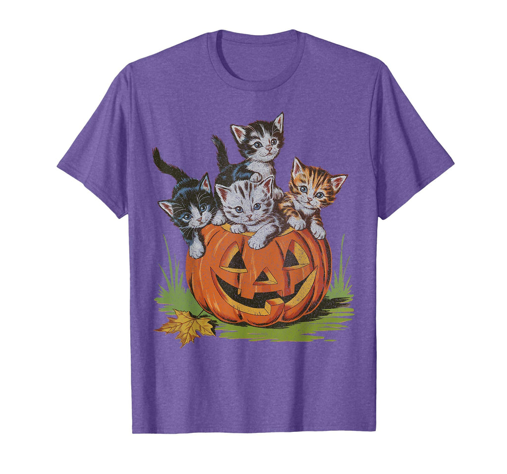 Halloween Vintage 90s Cat Pumpkin Spooky Season Men Women T-Shirt