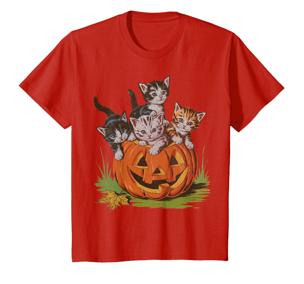 Halloween Vintage 90s Cat Pumpkin Spooky Season Men Women T-Shirt