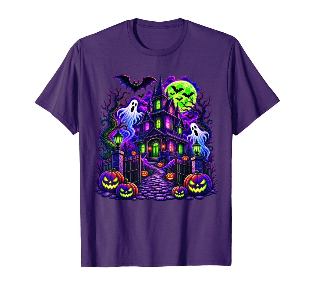 Vintage Halloween Spooky Scene Pumpkin Scary Costume Graphic T-Shirt