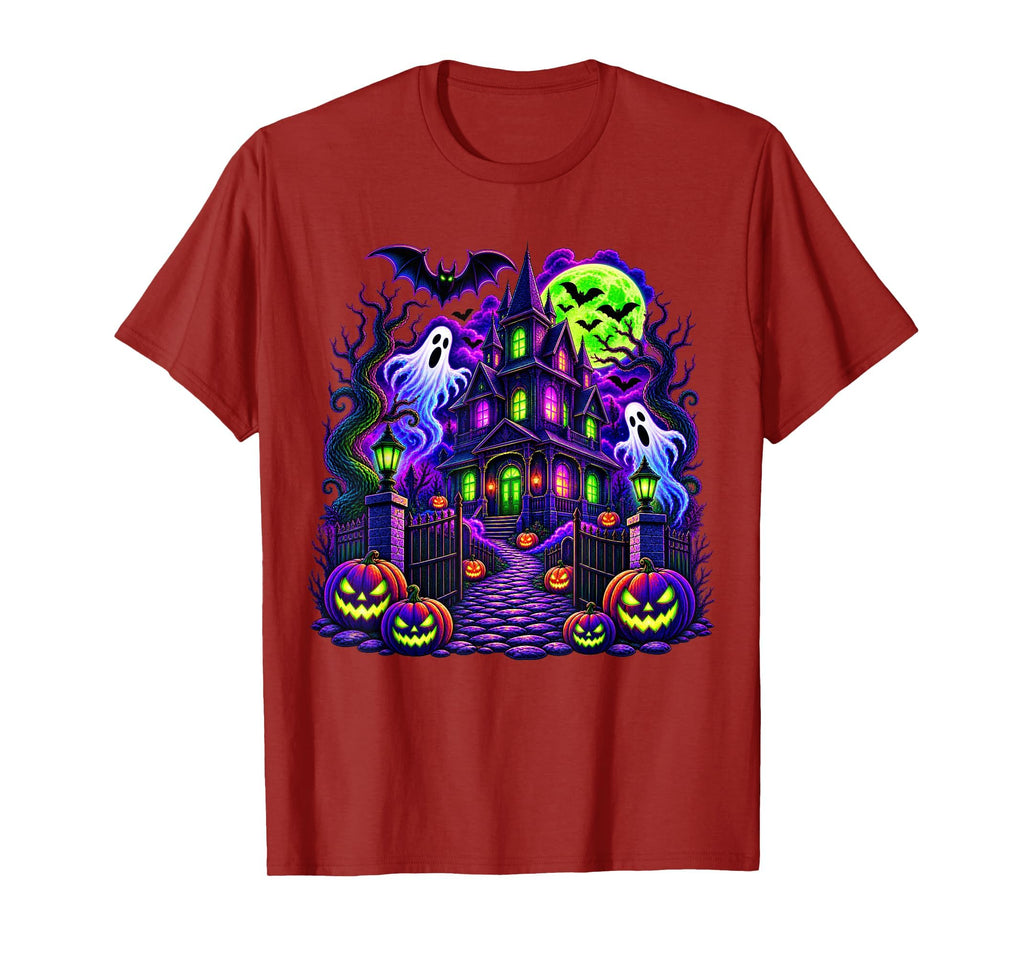 Vintage Halloween Spooky Scene Pumpkin Scary Costume Graphic T-Shirt