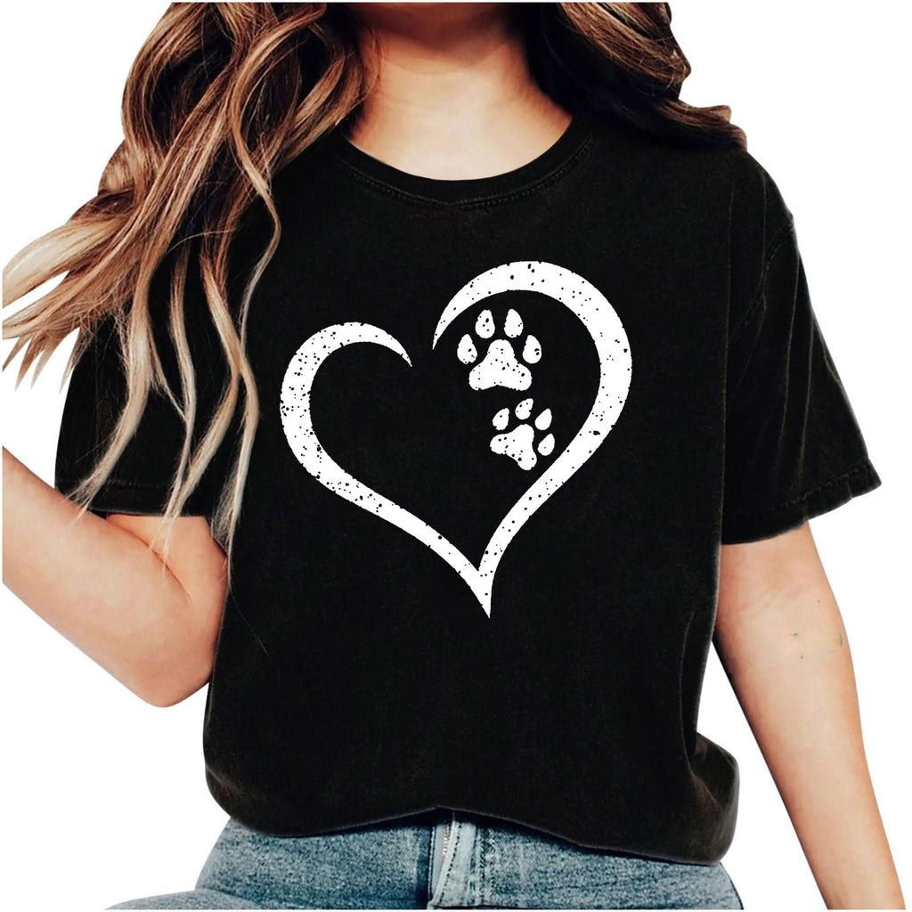 Kayannuo Valentine's Day Womens Graphic Tees Love Heart Printed Womens T Shirts Womens Work Tops Girls Short Sleeve Out Blouse Letter Print Gift Shirt T-Shirt Tops