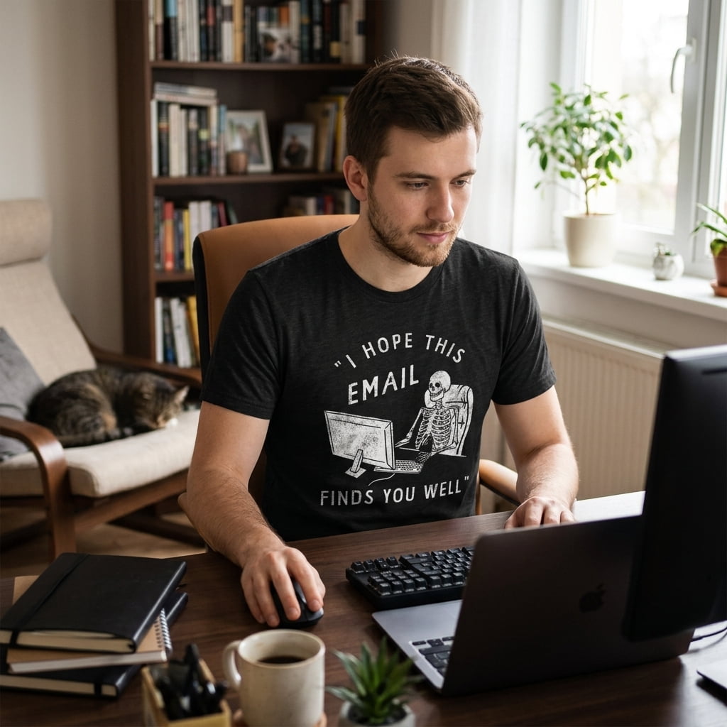 Mens Funny T Shirts I Hope This Email Finds You Well Sarcastic Work Graphic Novelty Tee for Men Graphic Tees