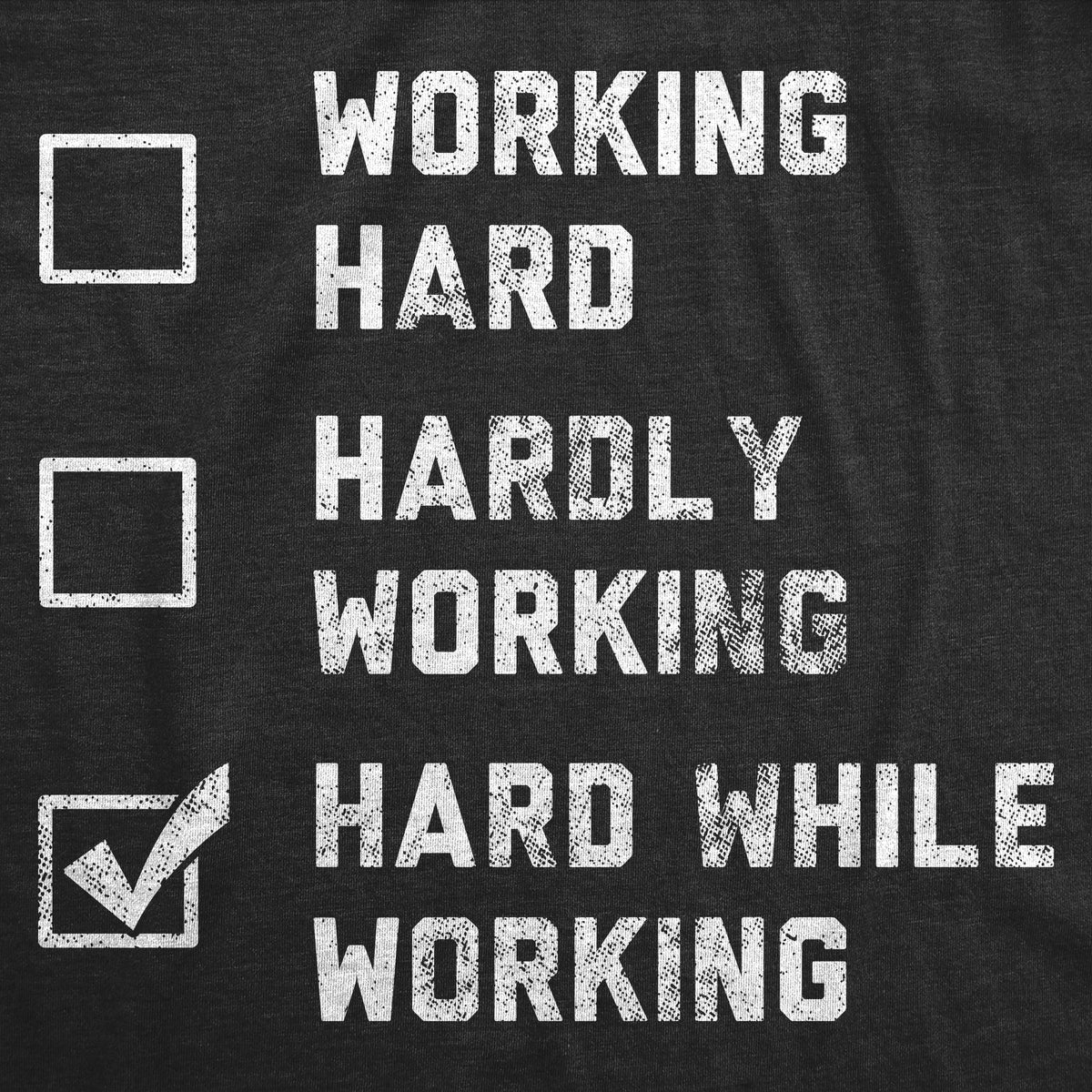 Mens Funny T Shirts Hard While Working Checklist Sarcastic Adult Joke Graphic Novelty Tee for Men Graphic Tees