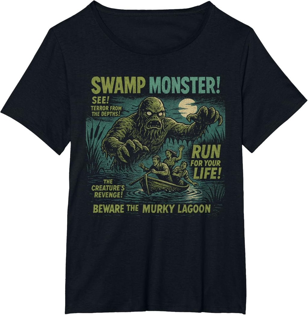Swamp Monster Movie Poster Vintage Halloween T-Shirt