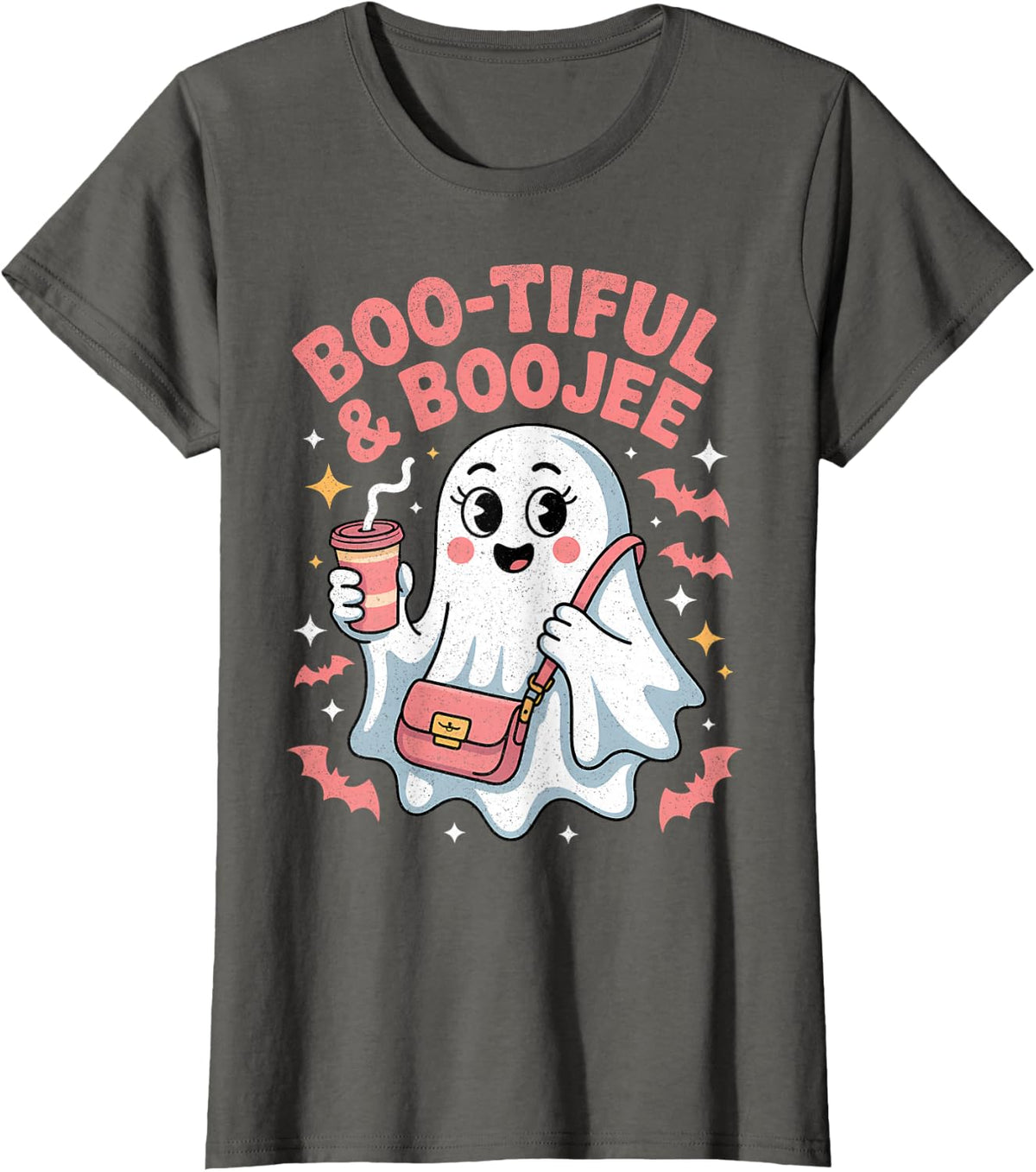 Funny Cute Boo Spooky Season Vintage Halloween Women T-Shirt