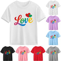 Agkizg Girls Graphic Tees,Kids Valentine's Day T-Shirt,Soft Breathable Short Sleeve Casual Shirt for Girls Heartwarming Holiday