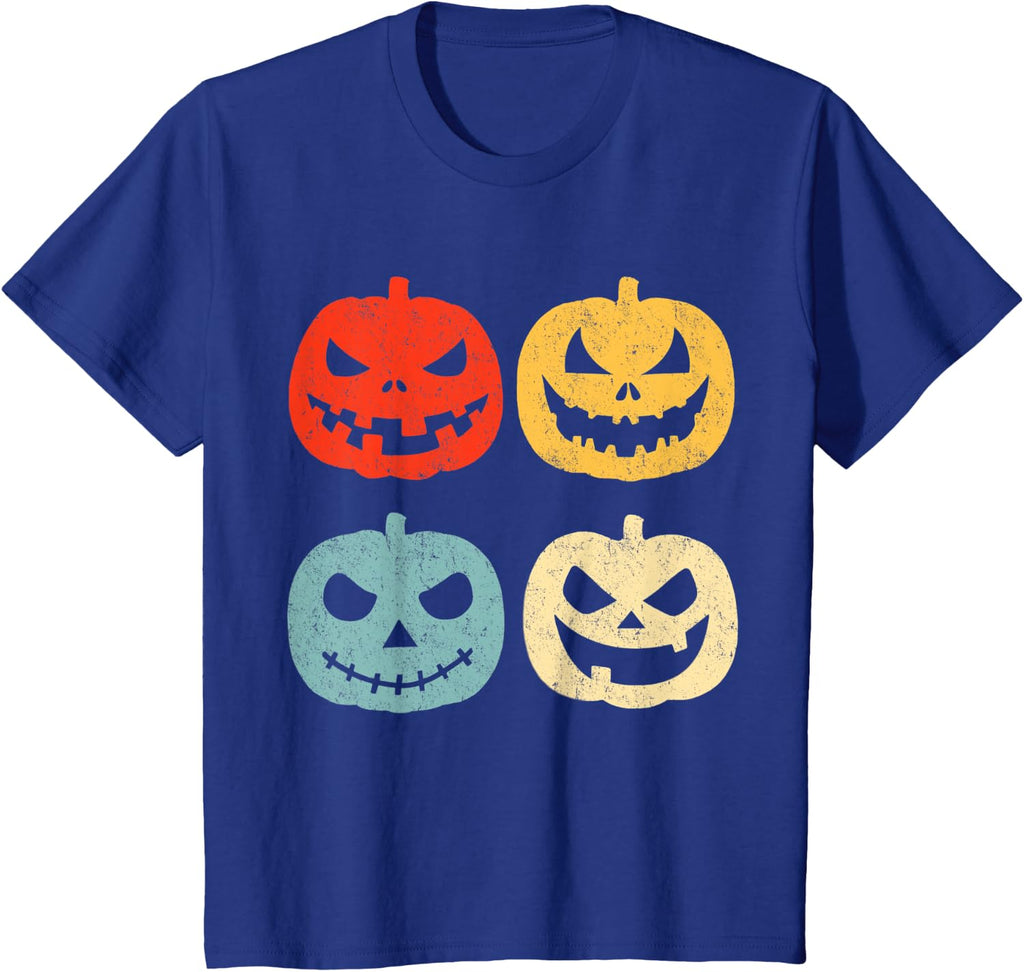 Vintage Halloween Pumpkin Women, Men, Kids, Funny Retro Gift T-Shirt