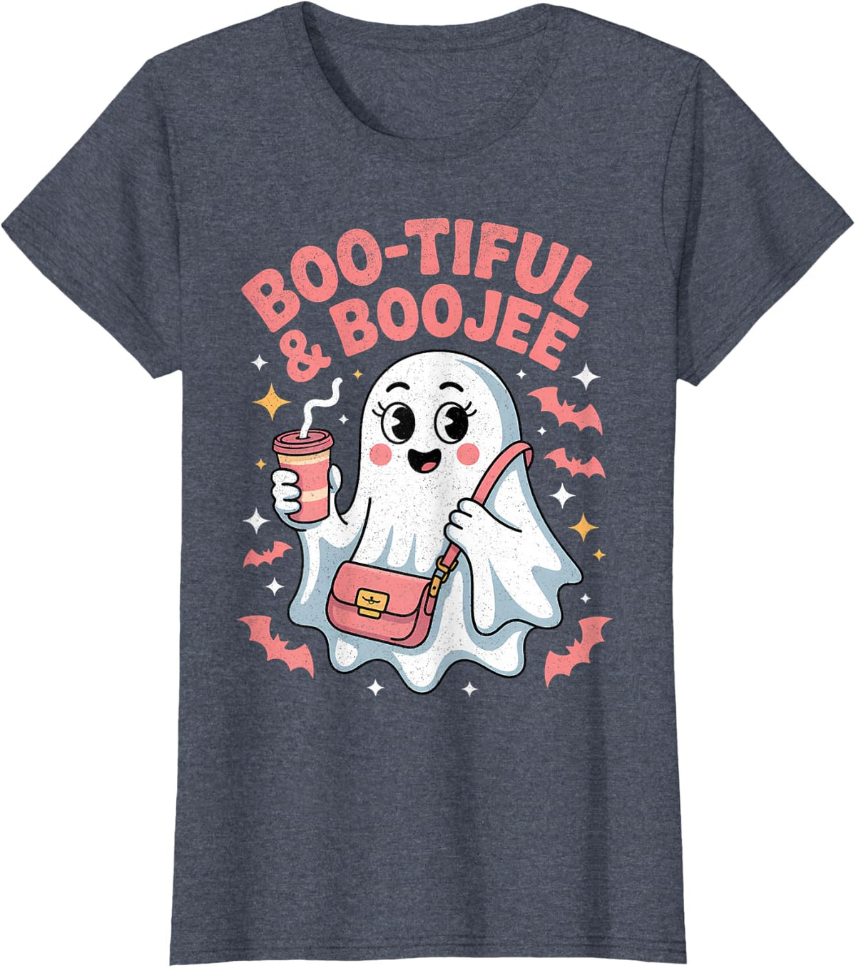 Funny Cute Boo Spooky Season Vintage Halloween Women T-Shirt