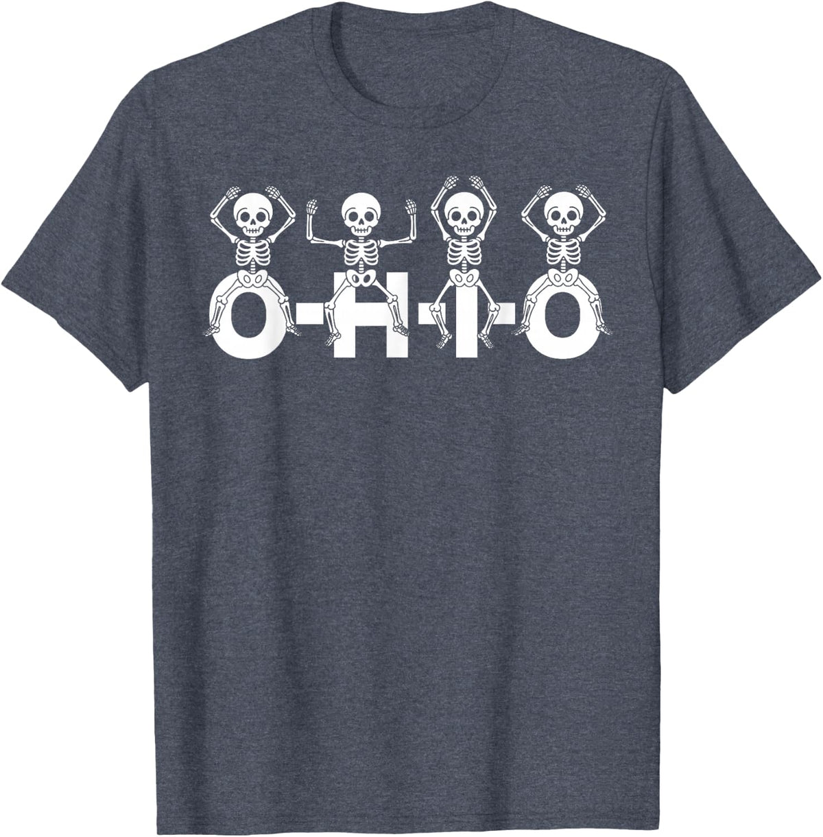 Funny O-H-I-O State Skeleton Ohio Halloween Vintage Vibe Fun T-Shirt