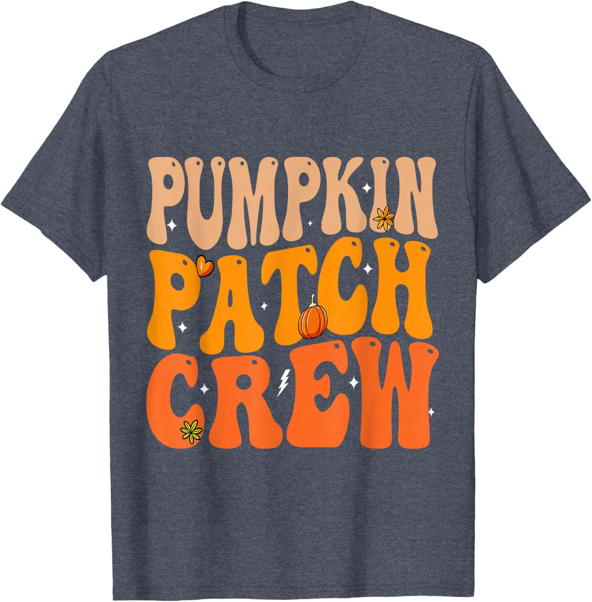 Pumpkin Patch Crew Matching Family Halloween Groovy T-Shirt