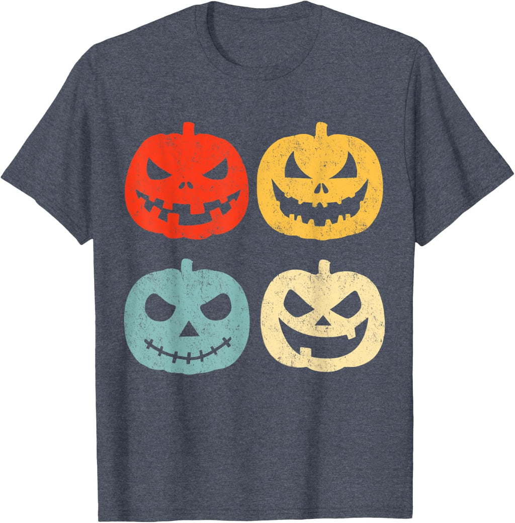 Vintage Halloween Pumpkin Women, Men, Kids, Funny Retro Gift T-Shirt