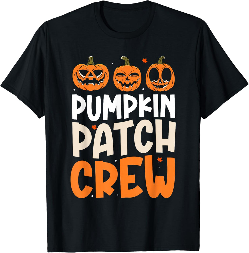 Pumpkin Patch Crew Matching Family Halloween Costume Funny T-Shirt