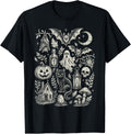 Funny Bats Witchy Vintage 90s Halloween Doodles Graphic T-Shirt