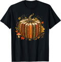Retro Fall Book Pumpkin Floral Pumpkin Bookish Men Women T-Shirt