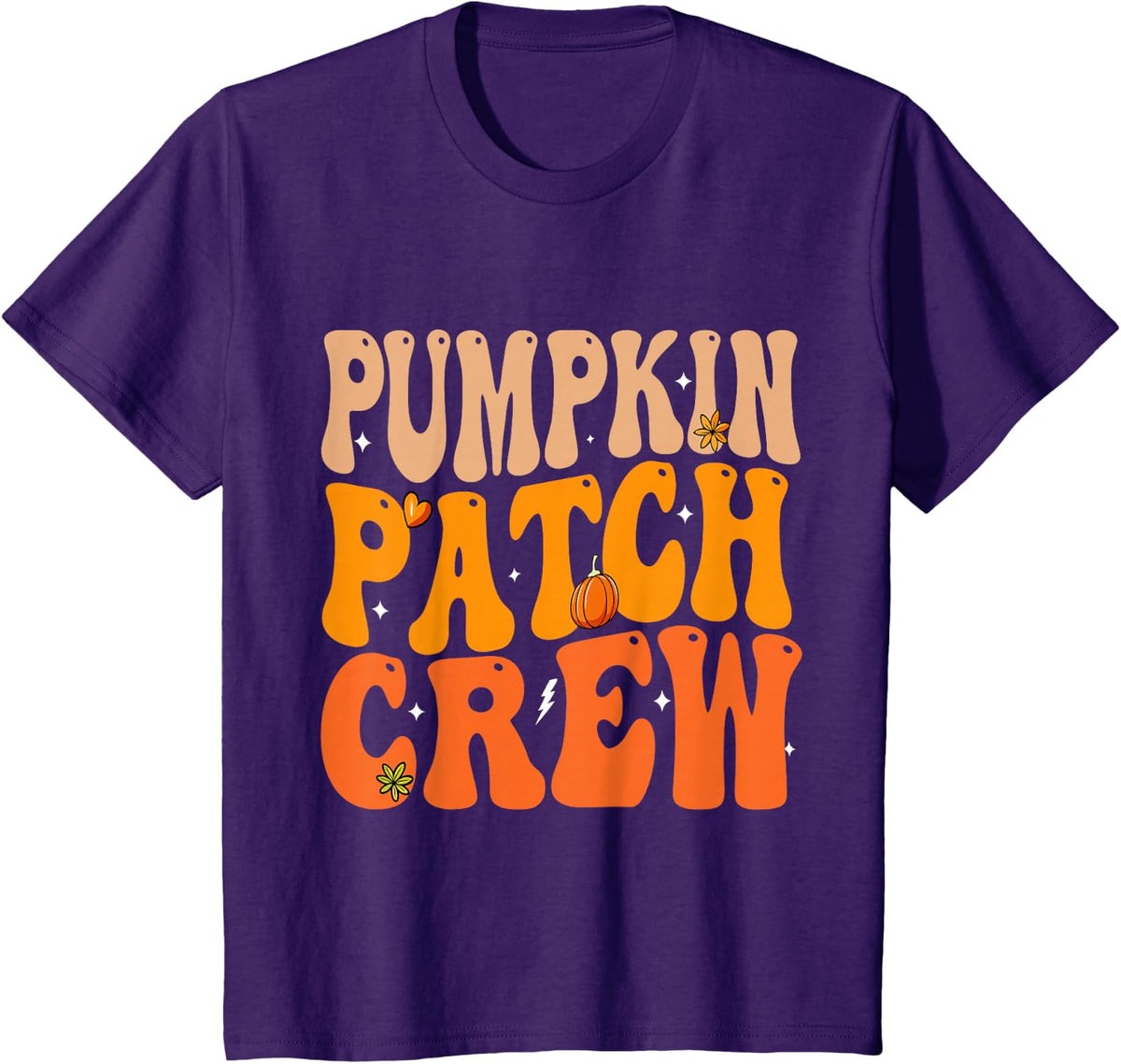Pumpkin Patch Crew Matching Family Halloween Groovy T-Shirt