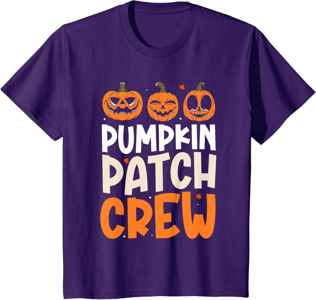 Pumpkin Patch Crew Matching Family Halloween Costume Funny T-Shirt