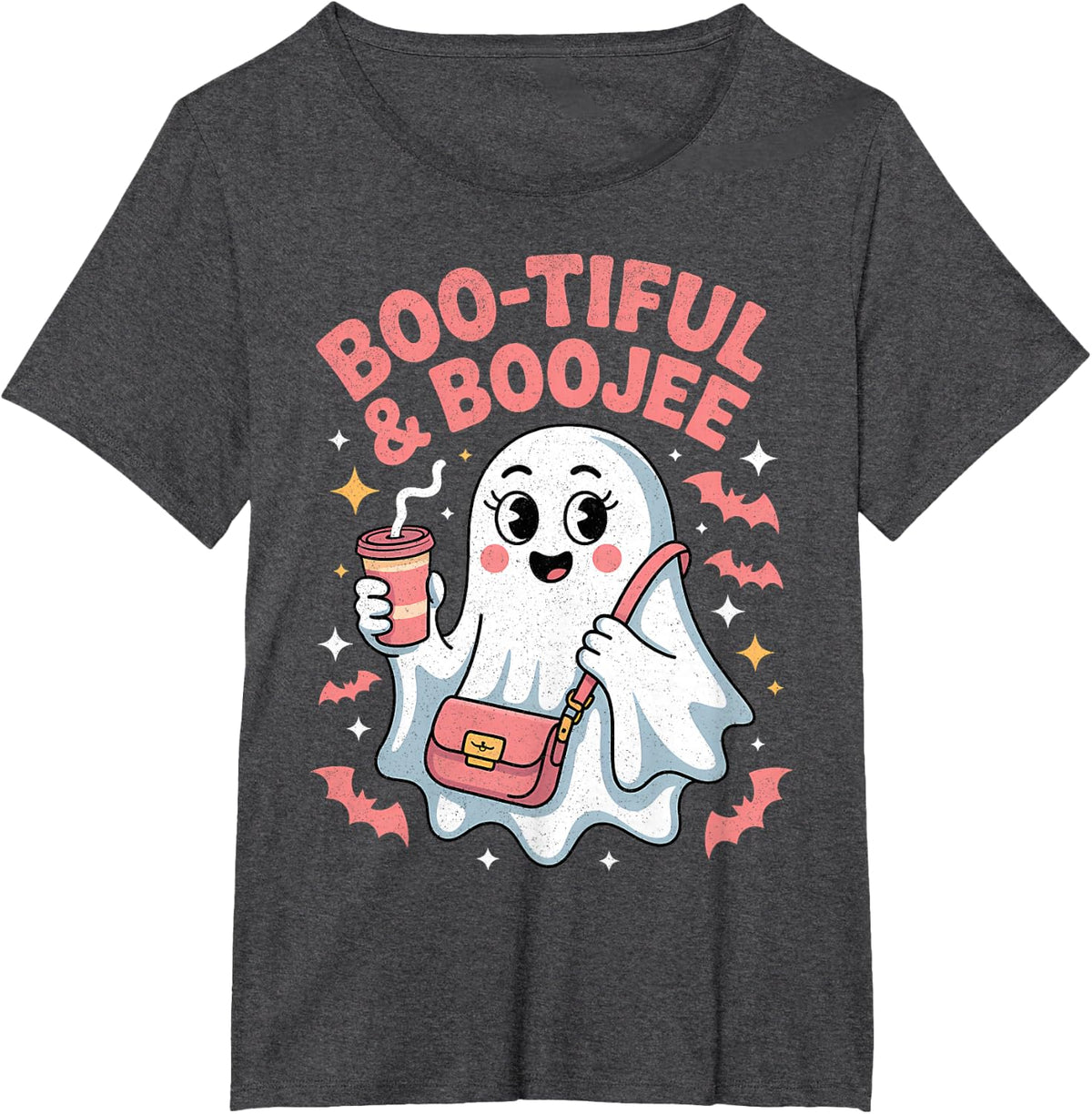 Funny Cute Boo Spooky Season Vintage Halloween Women T-Shirt