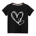 BLVB Toddler Boys Girls Valentine's Day T-Shirts Kids Casual Round Neck Heart Printed Short Sleeve Tops Graphic Tees