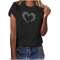 BLVB Valentine Day Shirts for Women Crewneck Love Heart Girlfriend Valentines Gift Tshirt Graphic Short Sleeve Tee Tops
