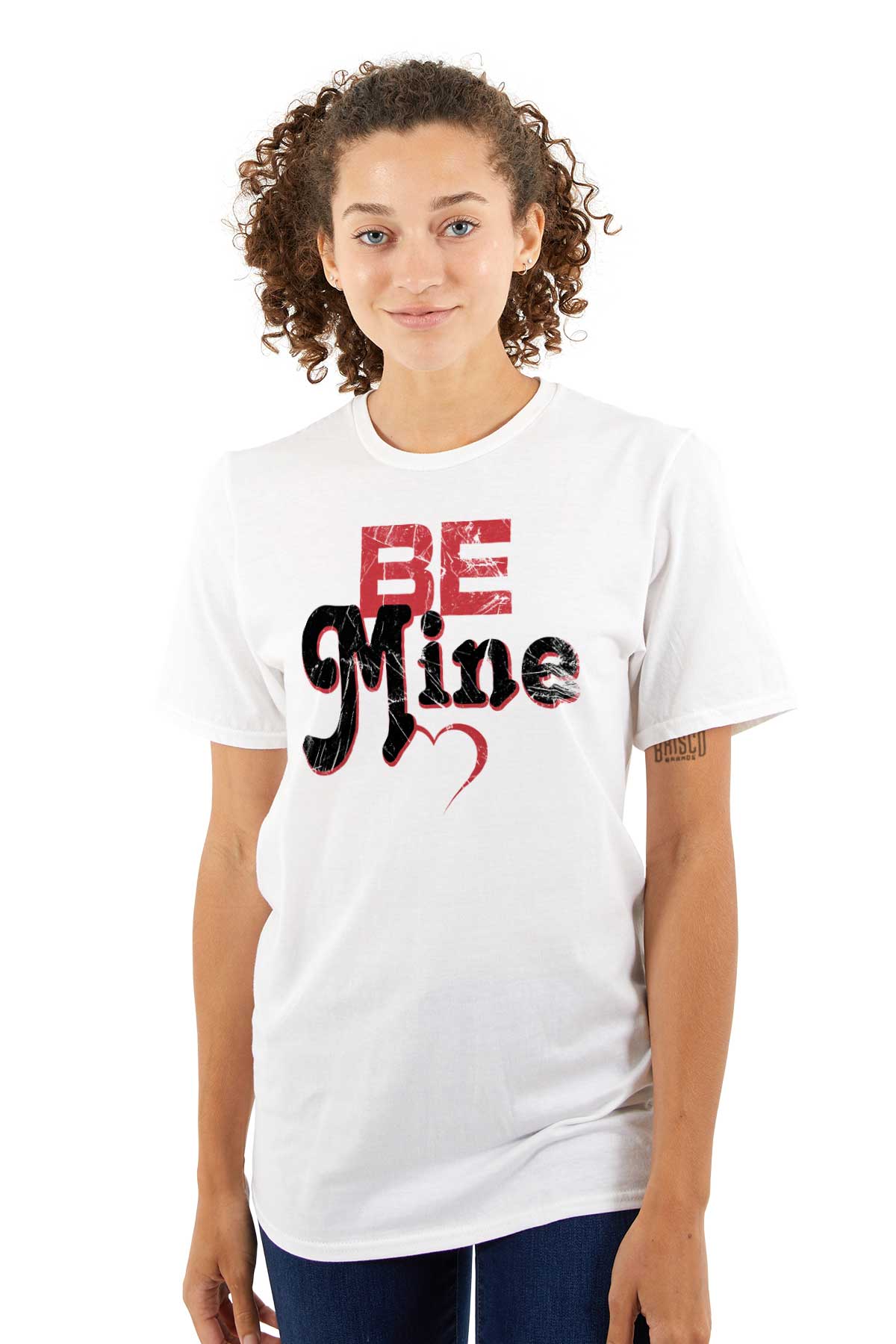 Be Mine Cute Valentines Day Love Women's Graphic T Shirt Tees Brisco Brands S