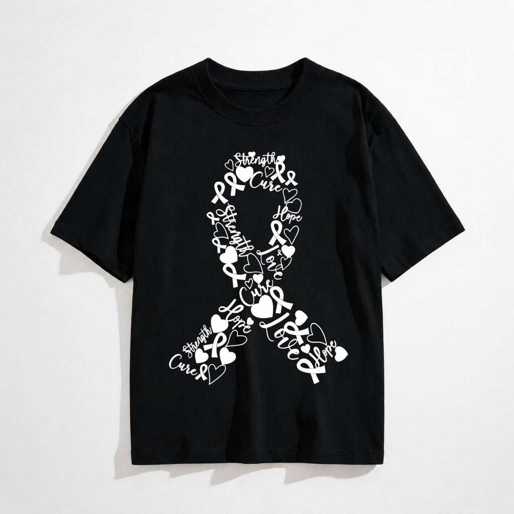 Breast Cancer Shirts for Women: Pink Ribbon Heart T-Shirts Breast Cancer Awareness Gifts Survivor Tee Tops