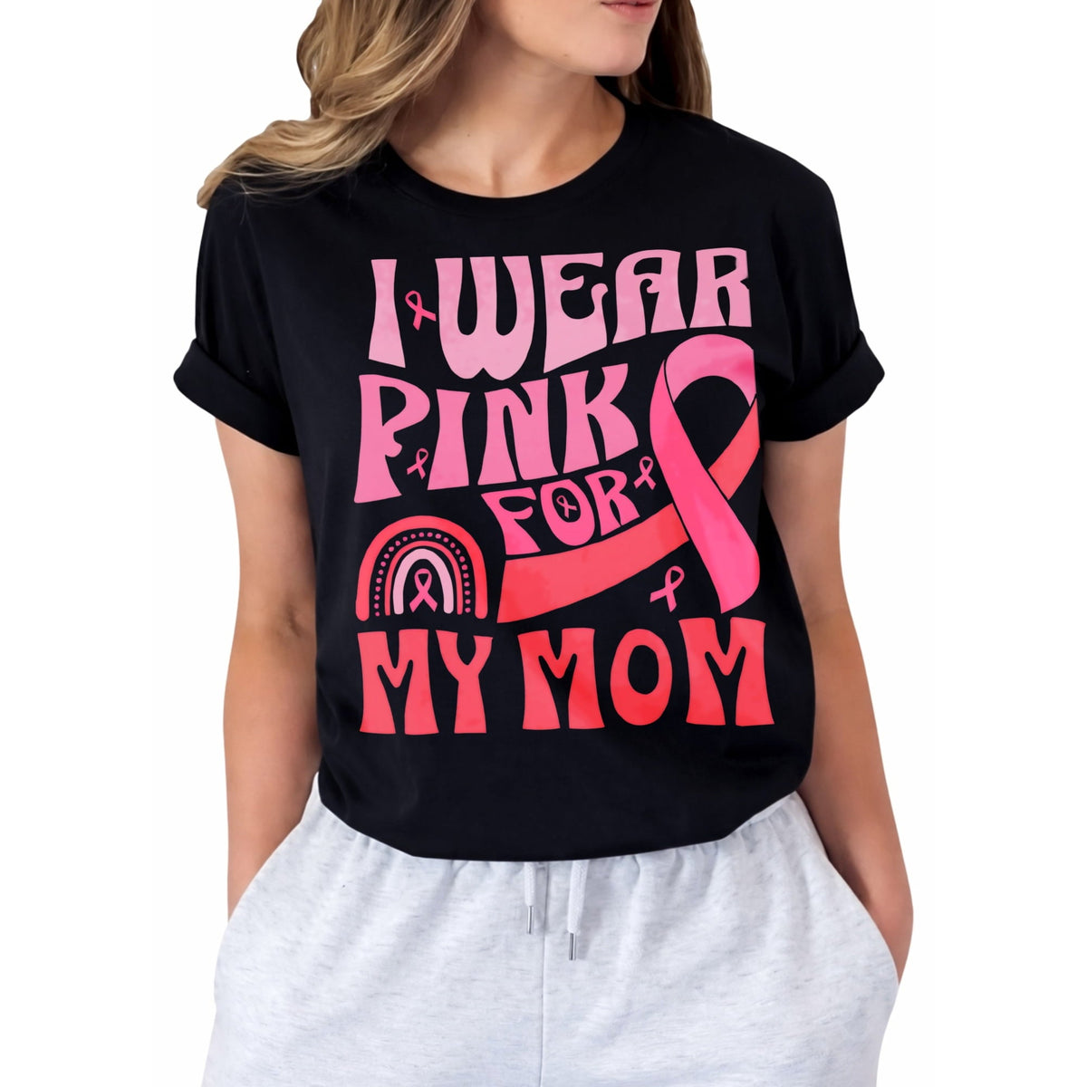 Breast Cancer Shirts for Women Cancer Awareness Shirt Pink Ribbon Graphic Tee Cancer Survivor Support T-shirts