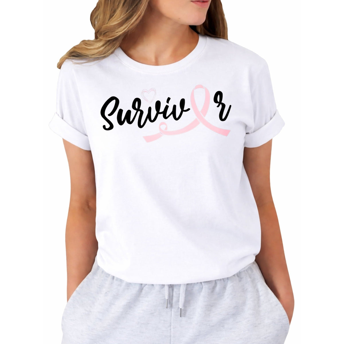Breast Cancer Shirts for Women Cancer Awareness Shirt Pink Ribbon Graphic Tee Cancer Survivor Support T-shirts