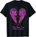 Faith Hope Love Wings T-Shirt Breast Cancer Awareness Pink T-Shirt