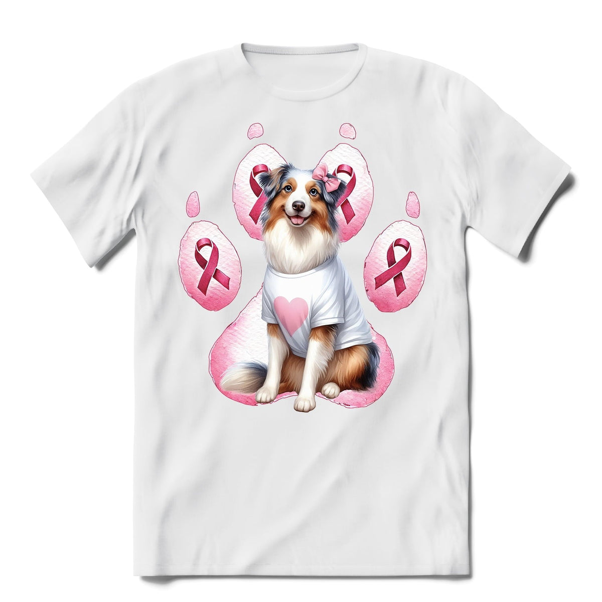 Faith Love Hope Belgian Malinois Breast Cancer Awareness Survivor Shirt T-shirt Unisex Merch Sheepdog Dog Lover Gifts - 02017