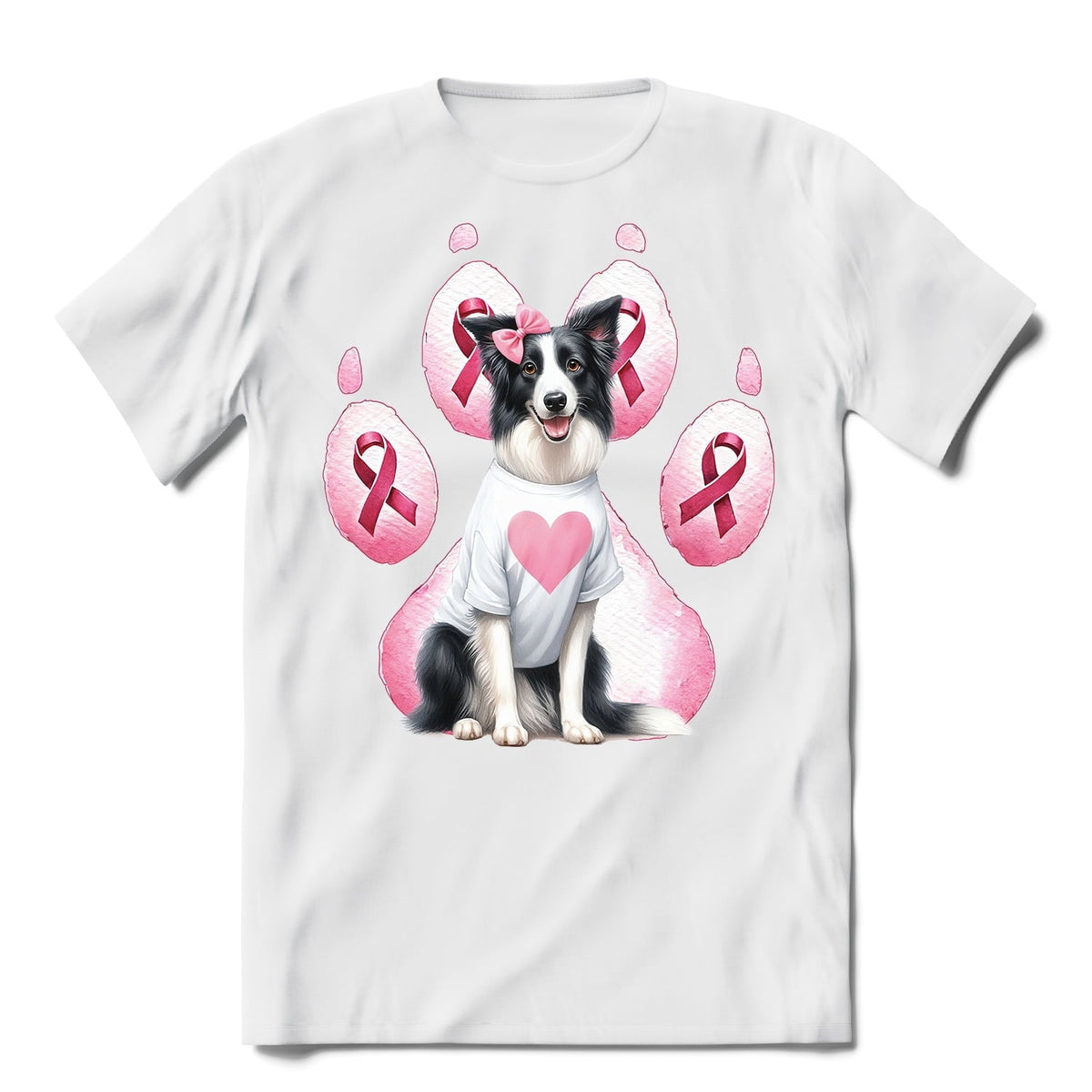 Faith Love Hope Belgian Malinois Breast Cancer Awareness Survivor Shirt T-shirt Unisex Merch Sheepdog Dog Lover Gifts - 02017