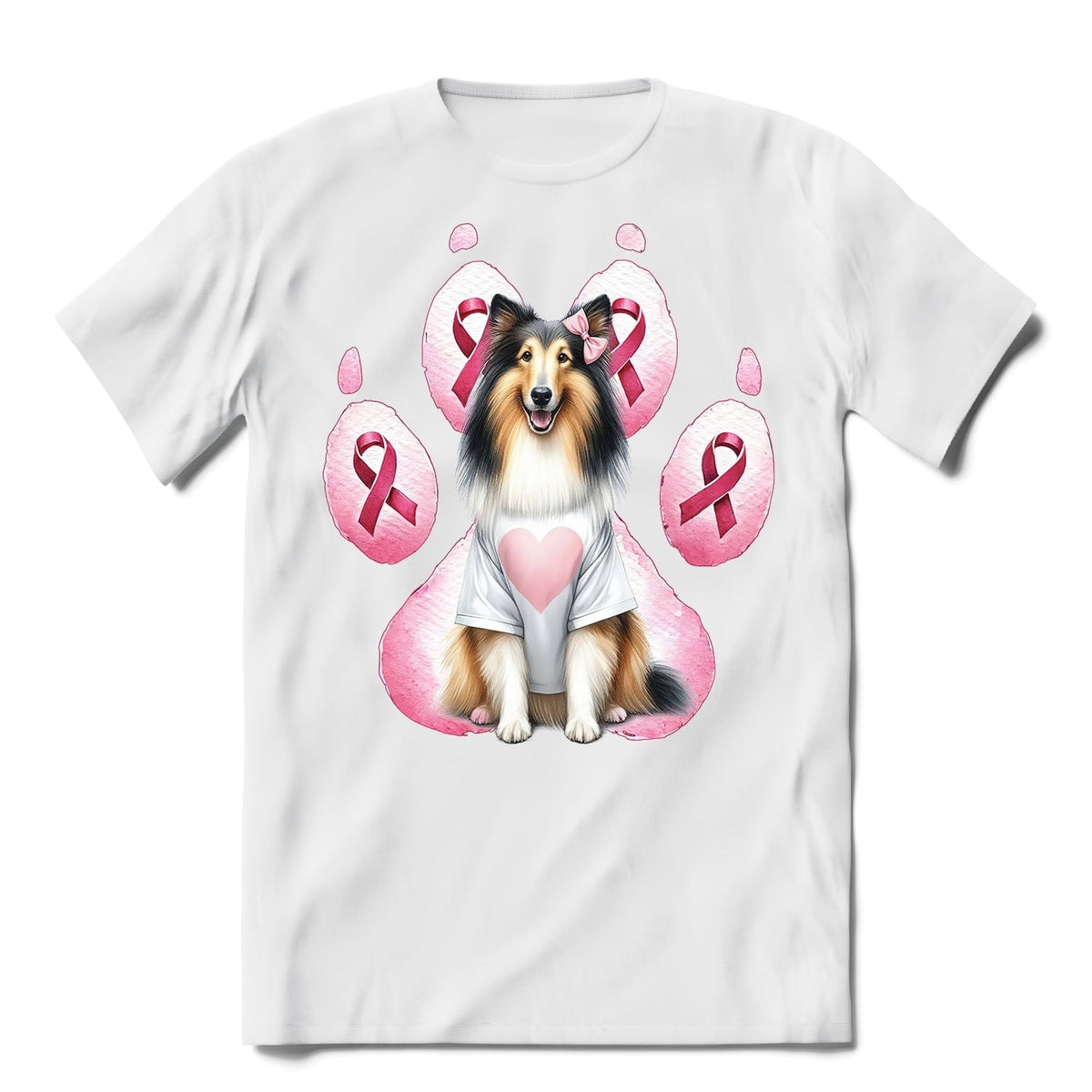 Faith Love Hope Belgian Malinois Breast Cancer Awareness Survivor Shirt T-shirt Unisex Merch Sheepdog Dog Lover Gifts - 02017