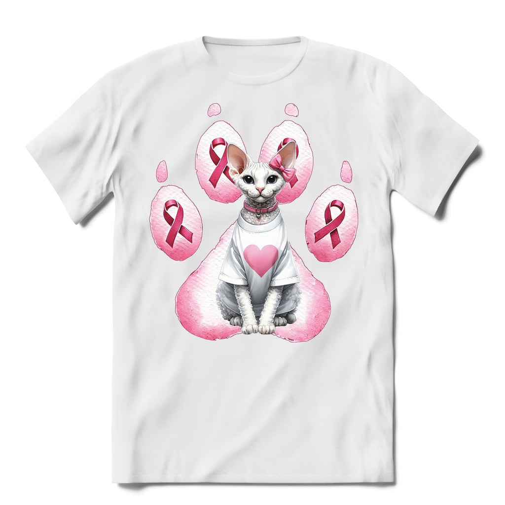 Faith Love Hope Abyssinian Breast Cancer Awareness Survivor Shirt T-shirt Unisex Merch Cat Lover Kitten Owner Gifts - 02017