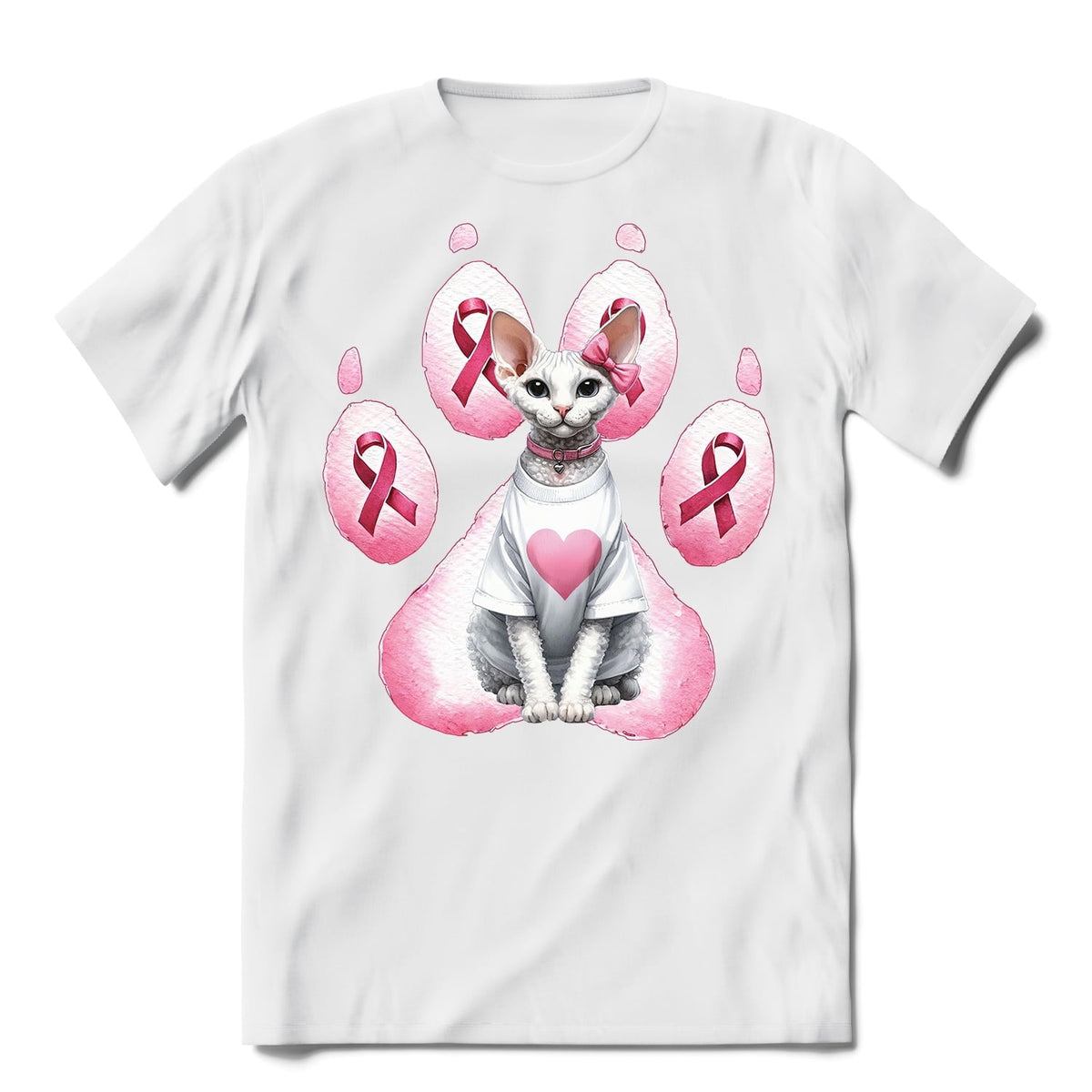 Faith Love Hope Abyssinian Breast Cancer Awareness Survivor Shirt T-shirt Unisex Merch Cat Lover Kitten Owner Gifts - 02017