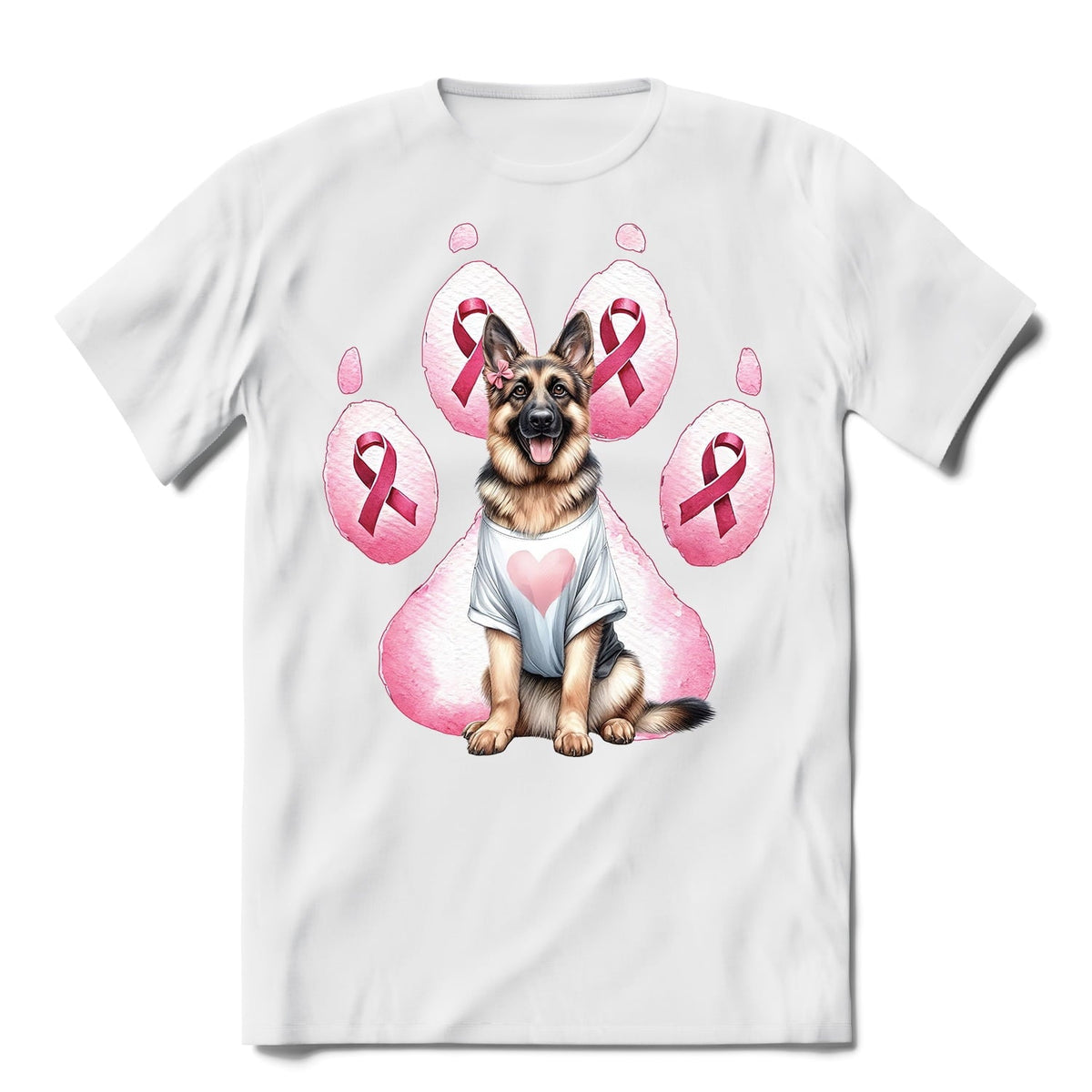 Faith Love Hope Belgian Malinois Breast Cancer Awareness Survivor Shirt T-shirt Unisex Merch Sheepdog Dog Lover Gifts - 02017