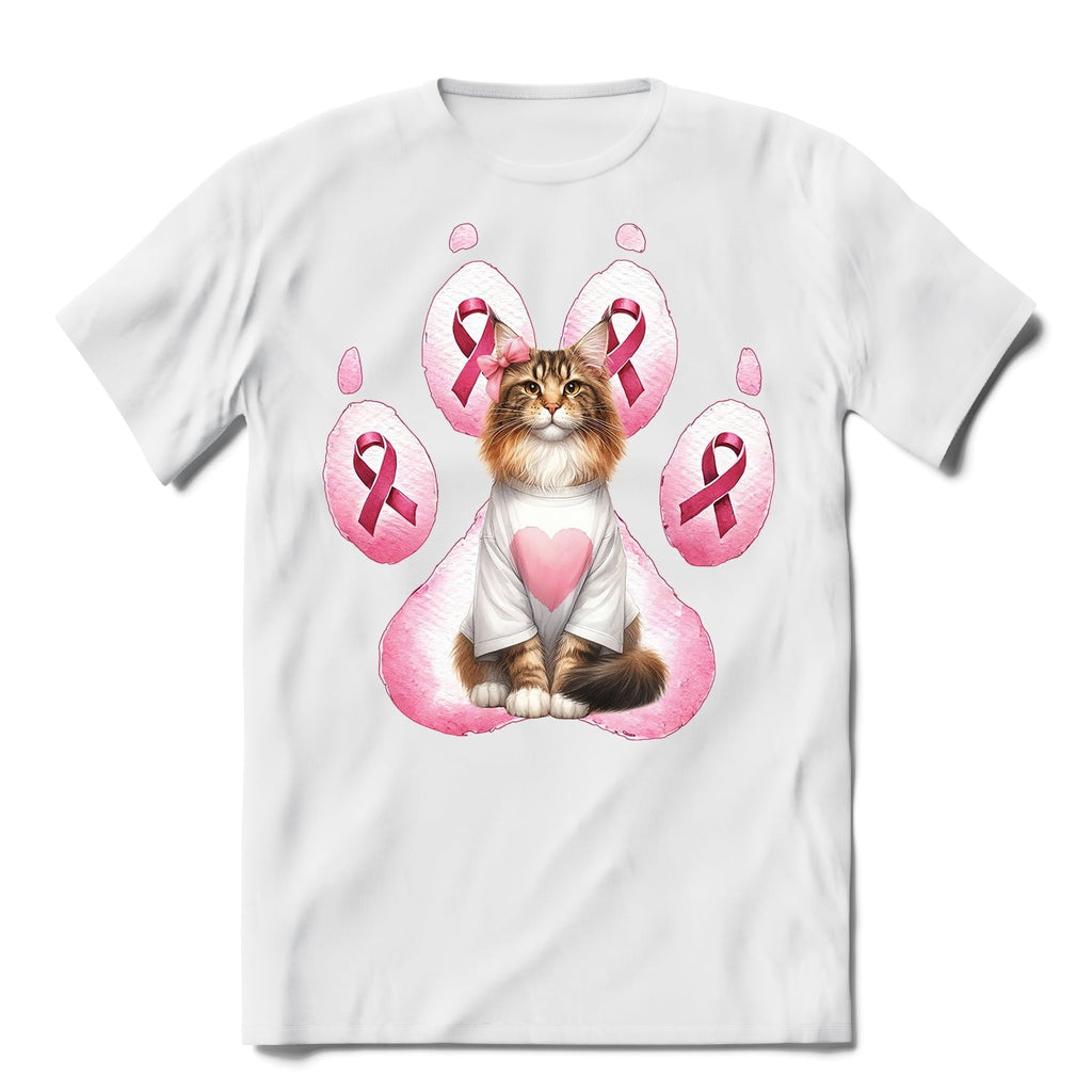 Faith Love Hope Abyssinian Breast Cancer Awareness Survivor Shirt T-shirt Unisex Merch Cat Lover Kitten Owner Gifts - 02017