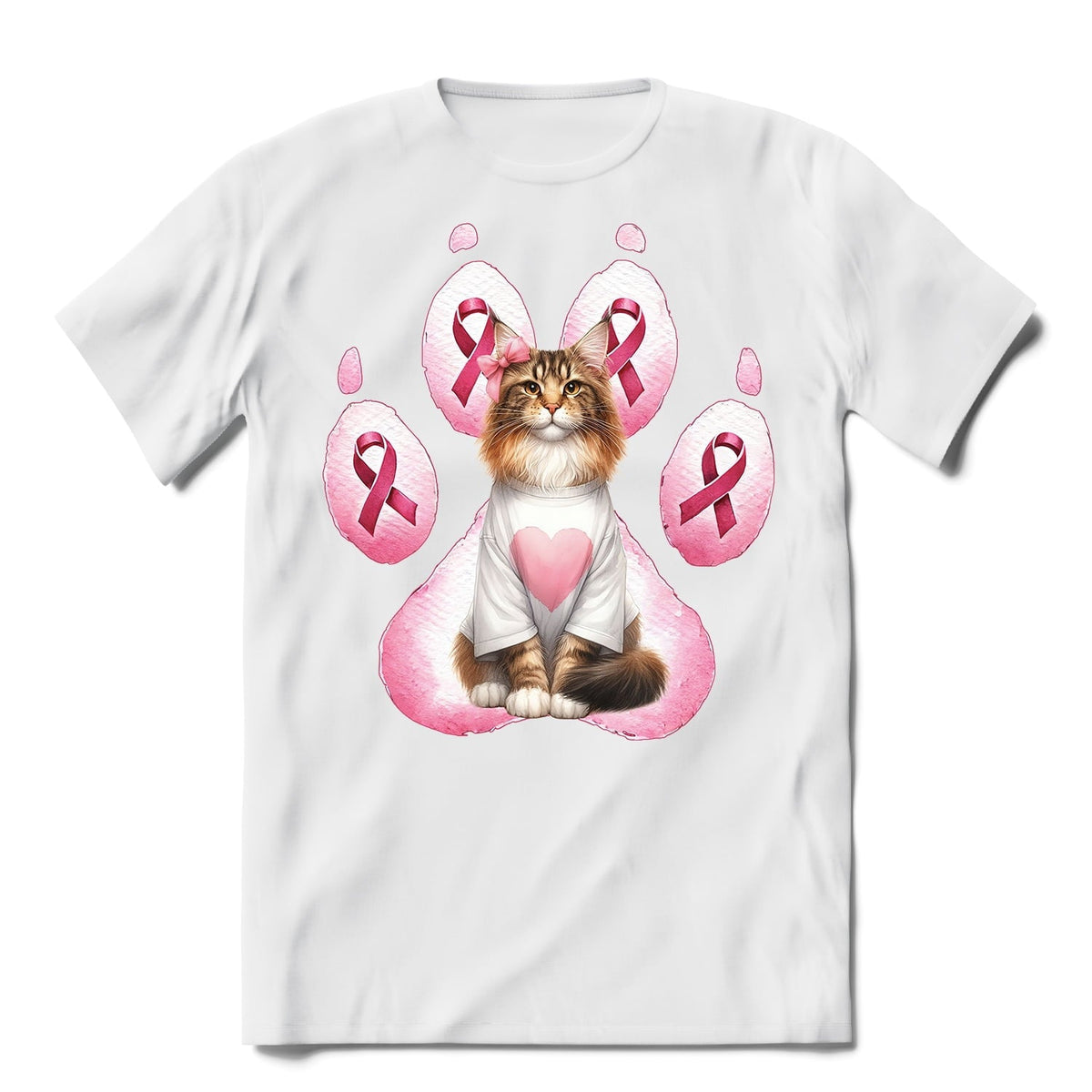 Faith Love Hope Abyssinian Breast Cancer Awareness Survivor Shirt T-shirt Unisex Merch Cat Lover Kitten Owner Gifts - 02017