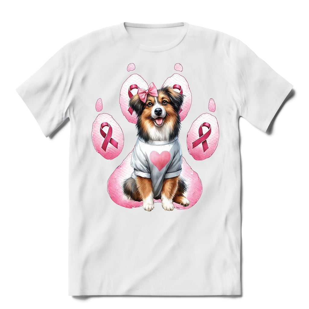 Faith Love Hope Belgian Malinois Breast Cancer Awareness Survivor Shirt T-shirt Unisex Merch Sheepdog Dog Lover Gifts - 02017