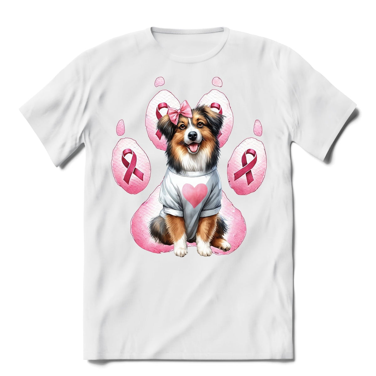 Faith Love Hope Belgian Malinois Breast Cancer Awareness Survivor Shirt T-shirt Unisex Merch Sheepdog Dog Lover Gifts - 02017