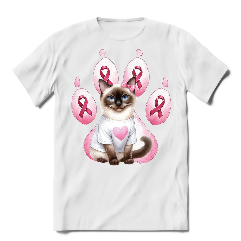 Faith Love Hope Abyssinian Breast Cancer Awareness Survivor Shirt T-shirt Unisex Merch Cat Lover Kitten Owner Gifts - 02017