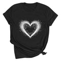 Guluxicc Womens T-Shirts Valentine's Day Trendy Fashion Cute Graphic Tees Casual Crewneck Short Sleeve Tops, Black, 3XL