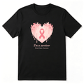 I'm A Survivor Breast Cancer Awareness Cool Graphic Tee for Women, Family Gift Party Cotton Short Sleeves T-Shirt