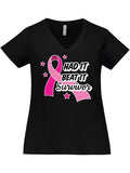 Inktastic Breast Cancer Awareness Had It Beat It Survivor Women's Plus Size V-Neck T-Shirt