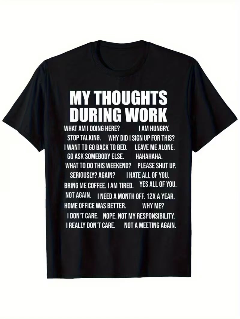 Office Colleagues Workplace Work Slogan My Style Graphic T-Shirt, Size S-5XL