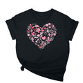 Tbopshirt Valentine's Day T-Shirts Short Sleeve Graphic Tees,Summer Plus Size Tops,Women Fashion Valentines Day Crew Neck Love Heart Printed Pullover Casual Loose Womens Tops S-XXXL