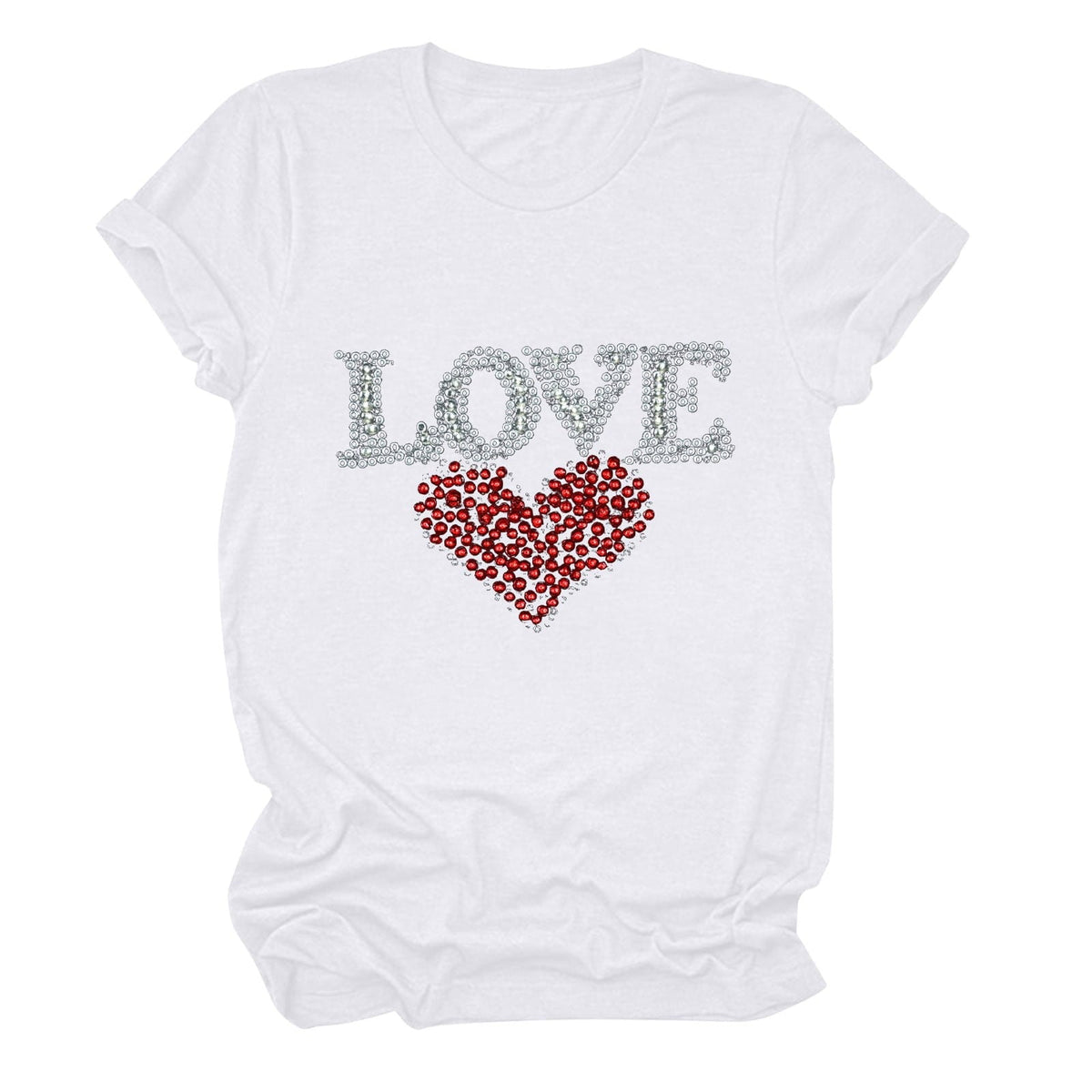 Tbopshirt Valentine's Day T-Shirts for Women Short Sleeve Graphic Tees, Plus Size Womens Tops,Valentines Day Fashion Printed T-shirt S-XXXL