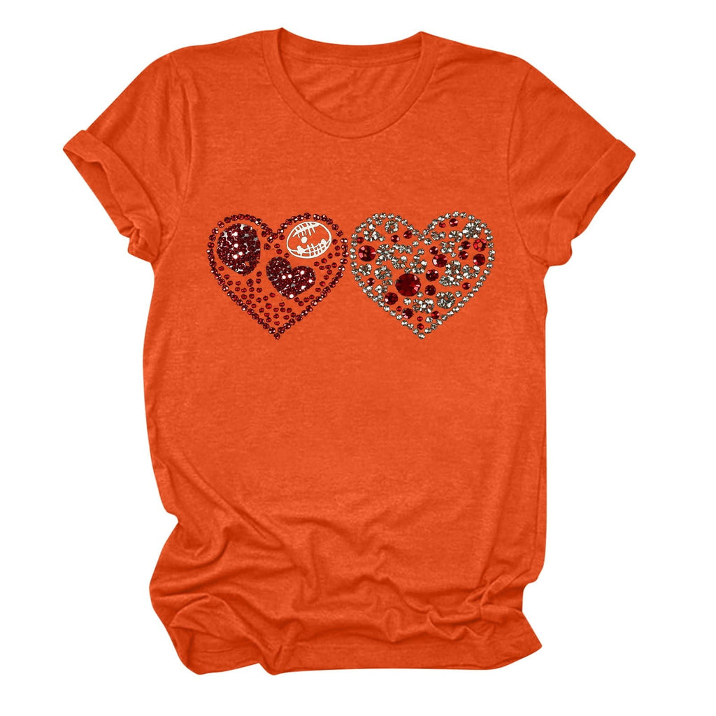 Tbopshirt Valentine's Day T-Shirts for Women Short Sleeve Graphic Tees, Plus Size Womens Tops,Valentines Day Fashion Printed T-shirt S-XXXL