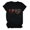 Tbopshirt Valentine's Day T-Shirts for Women Short Sleeve Graphic Tees, Plus Size Womens Tops,Valentines Day Fashion Printed T-shirt S-XXXL